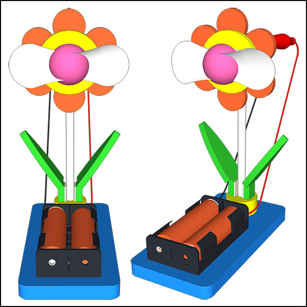 [스팀사이언스] 뉴 탁상용 꽃 선풍기 만들기(5인용) / 풍력 과학교구만들기 과학실험키트
